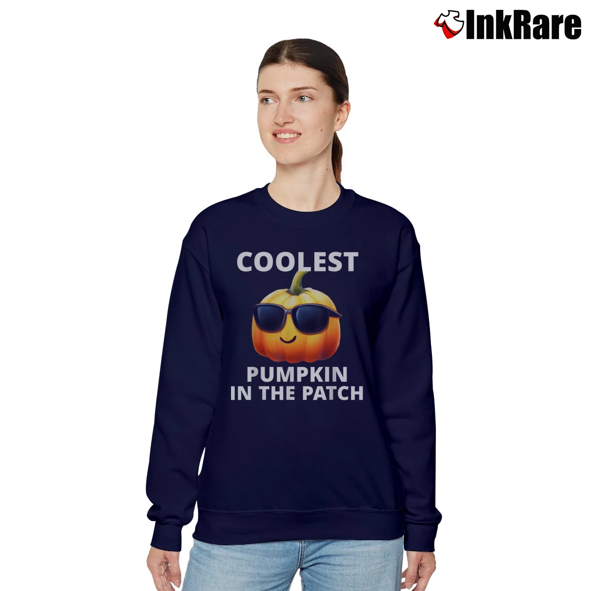Women’s Coolest Pumpkin In The Patch Kids Halloween Relaxed Sweatshirt in navy | Soft, Laid-Back Vibe