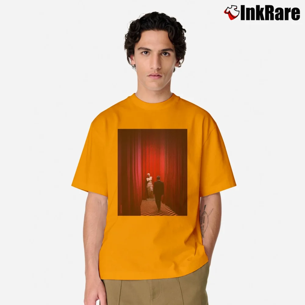 Men’s Coop In The Black Lodge Twin Peaks Classic T-Shirt in orange | Soft, Breathable Everyday Wear