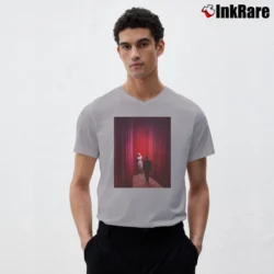 Men’s Coop In The Black Lodge Twin Peaks V-Neck Tee in sport grey | Sharp, Breathable, Everyday Staple