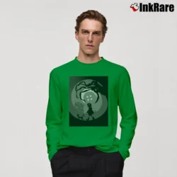 Men’s Coraline Inspired Movie Long-Sleeve Shirt in irish green | Sleek, Lightweight, Year-Round Wear