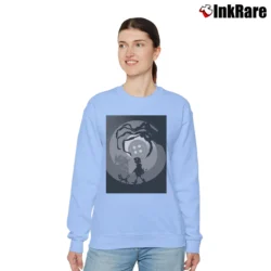 Women’s Coraline Inspired Movie Relaxed Sweatshirt in light blue | Soft, Laid-Back Vibe