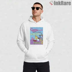 Corey Hotline Retro Pop Culture Cartoon Parody Shirt on white hoodie for men graphic tee