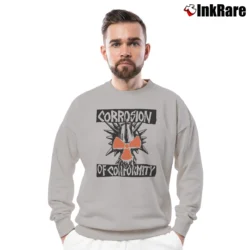 Men’s Corrosion Of Conformity Crewneck Sweatshirt in sport grey | Cozy Fabric, Clean Style
