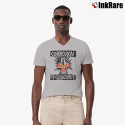 Men’s Corrosion Of Conformity V-Neck Tee in sport grey | Sharp, Breathable, Everyday Staple