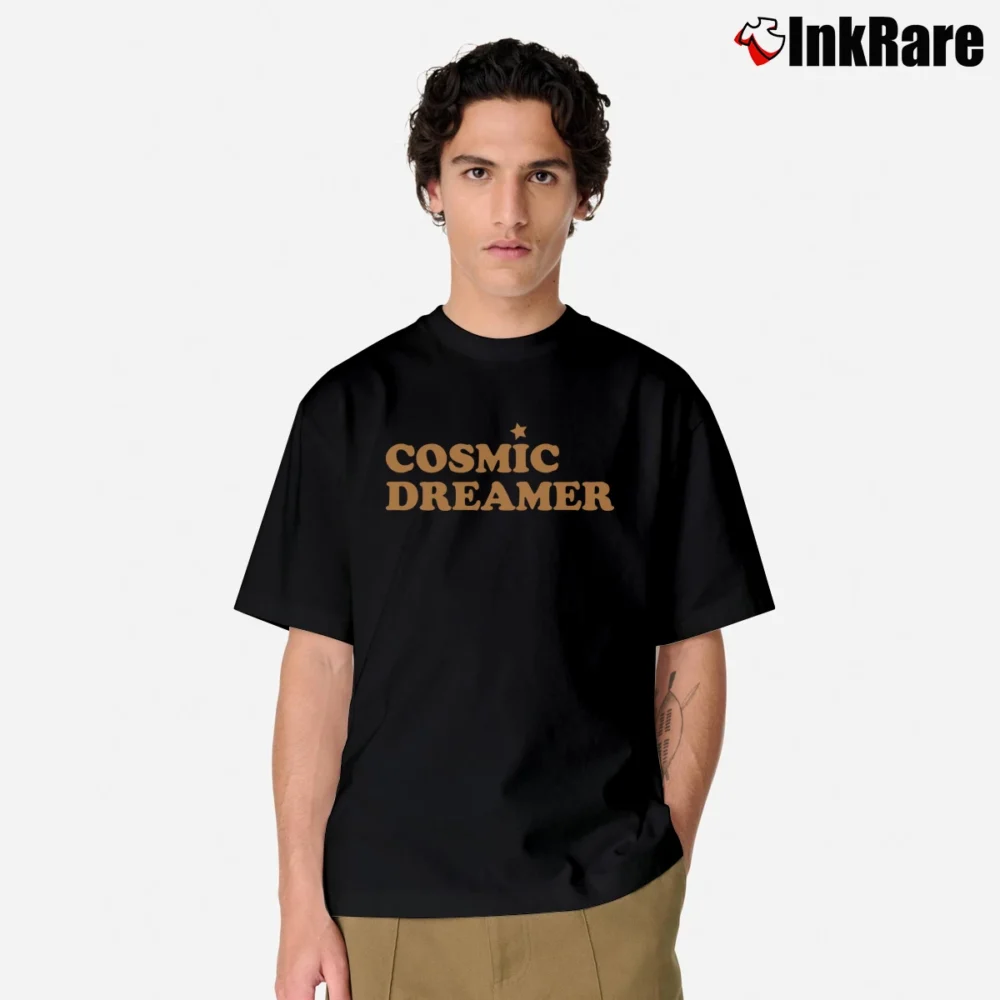 Men’s Cosmic Dreamer Celestial Stars Graphic Classic T-Shirt in black | Soft, Breathable Everyday Wear