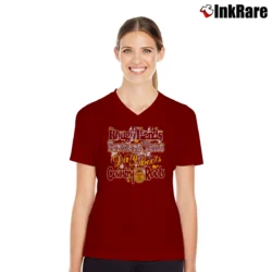 Women’s Country Roots Ffa Graphic V-Neck Tee in maroon | Chic Neckline, Soft Texture
