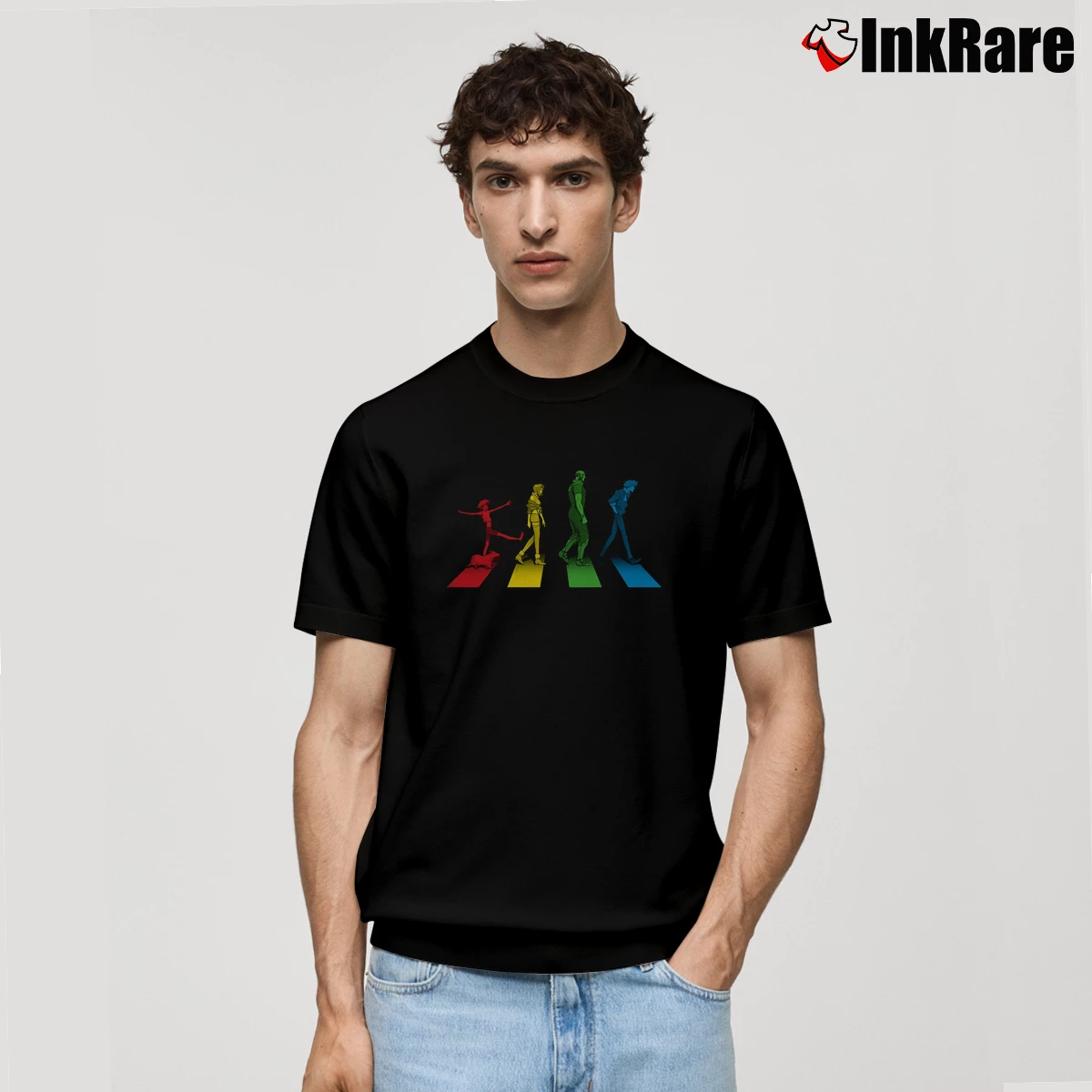 Men’s Cowboy Bebop Abbey Road Classic T-Shirt in black | Soft, Breathable Everyday Wear