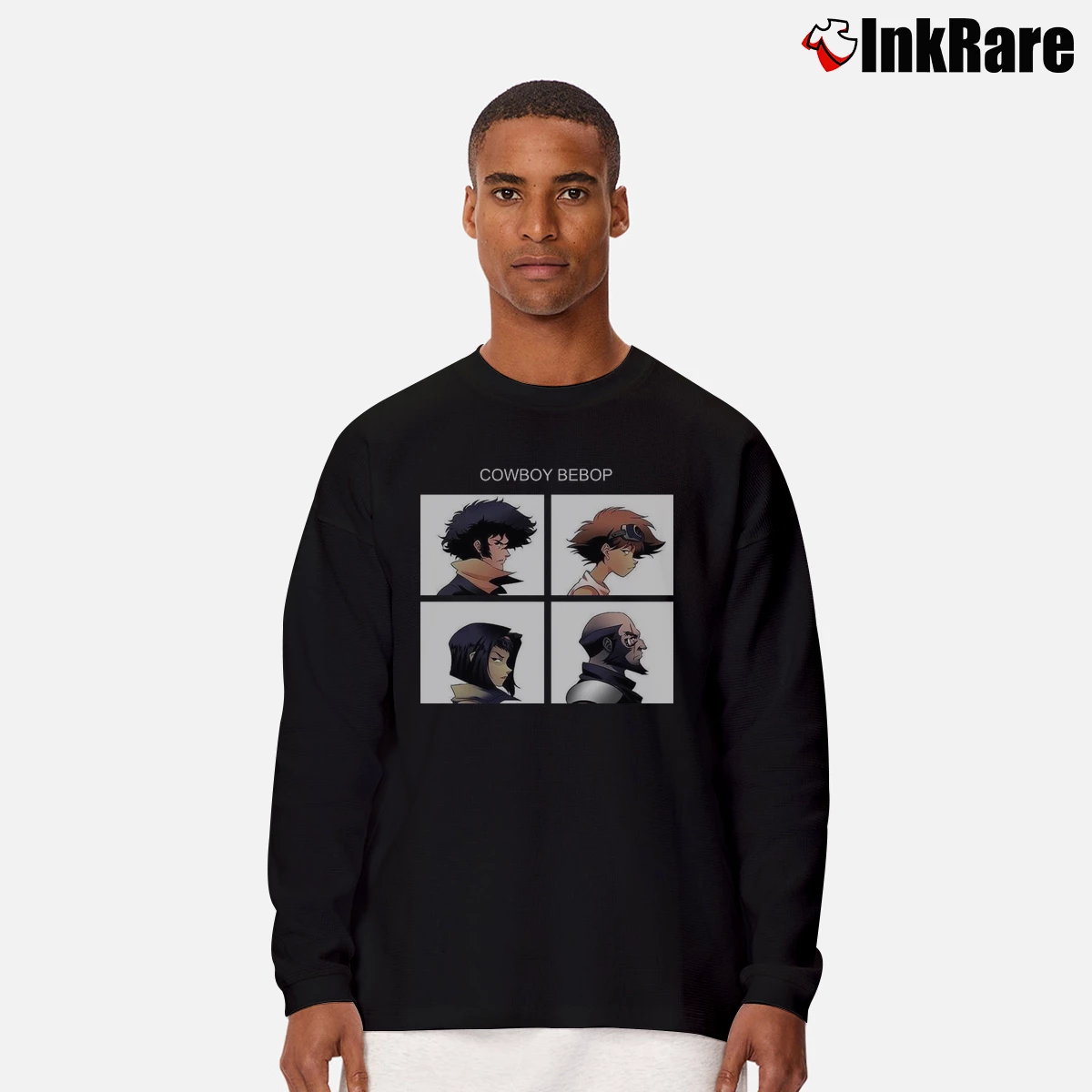 Men’s Cowboy Bebop Demon Days Long-Sleeve Shirt in black | Sleek, Lightweight, Year-Round Wear
