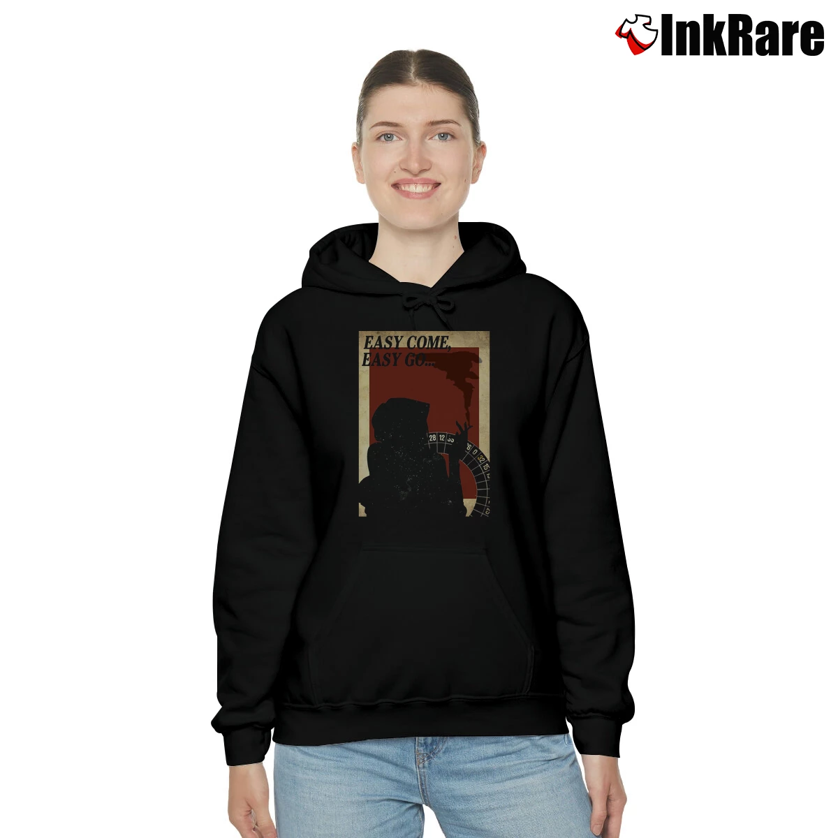 Women’s Cowboy Bebop Easy Come Easy Go Cozy Hoodie in black | Warm, Structured, Stylish