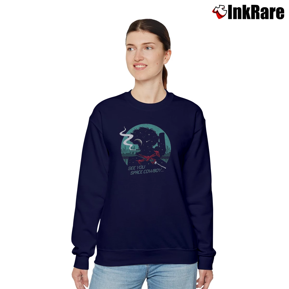 Women’s Cowboy Bebop See You Space Cowboy Relaxed Sweatshirt in navy | Soft, Laid-Back Vibe