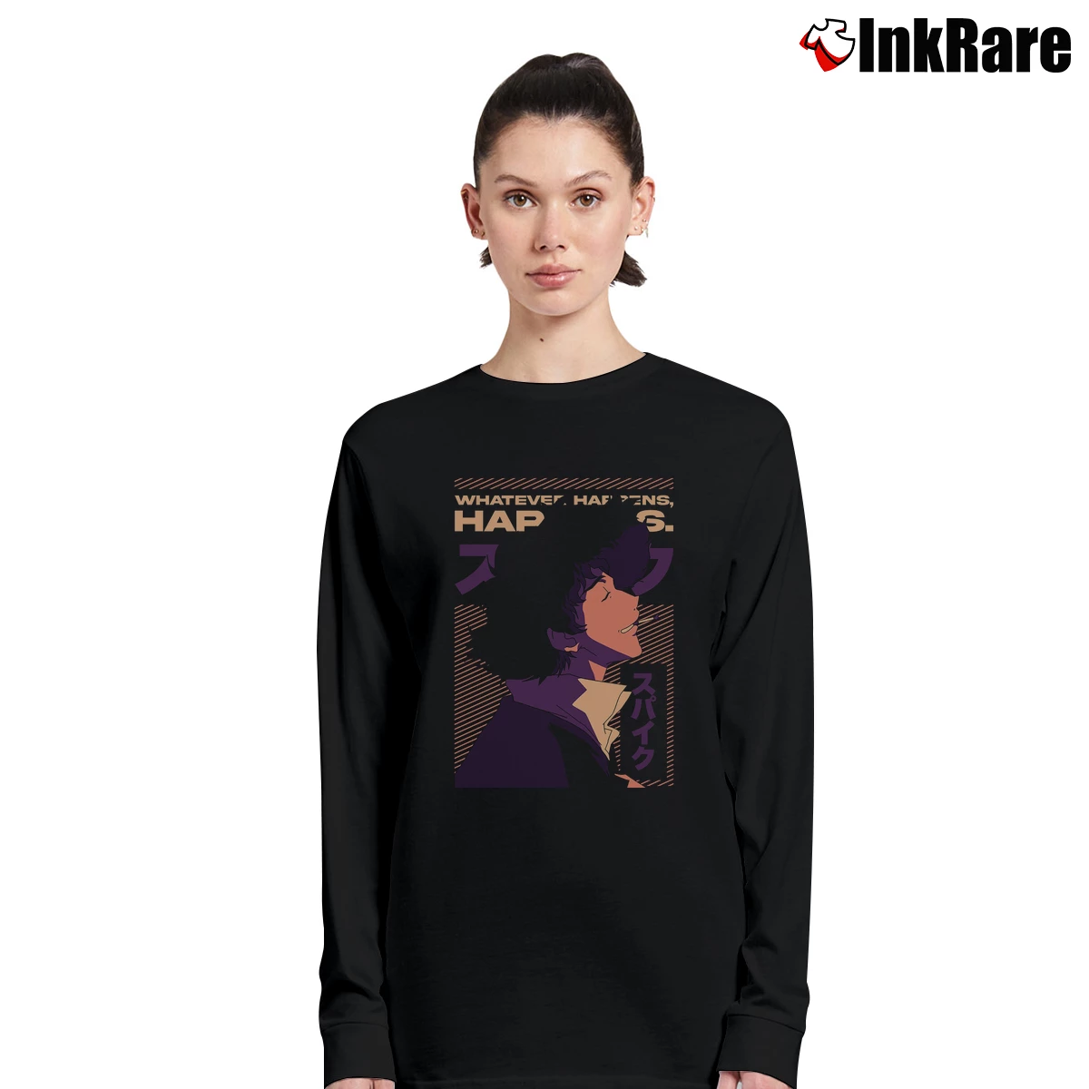 Women’s Cowboy Bebop Spike Spiegel Long-Sleeve Top in black | Sleek, Versatile, All-Season