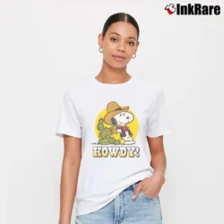 Women’s cowboy snoopy howdy T-Shirt in white | Soft, Flattering Fit