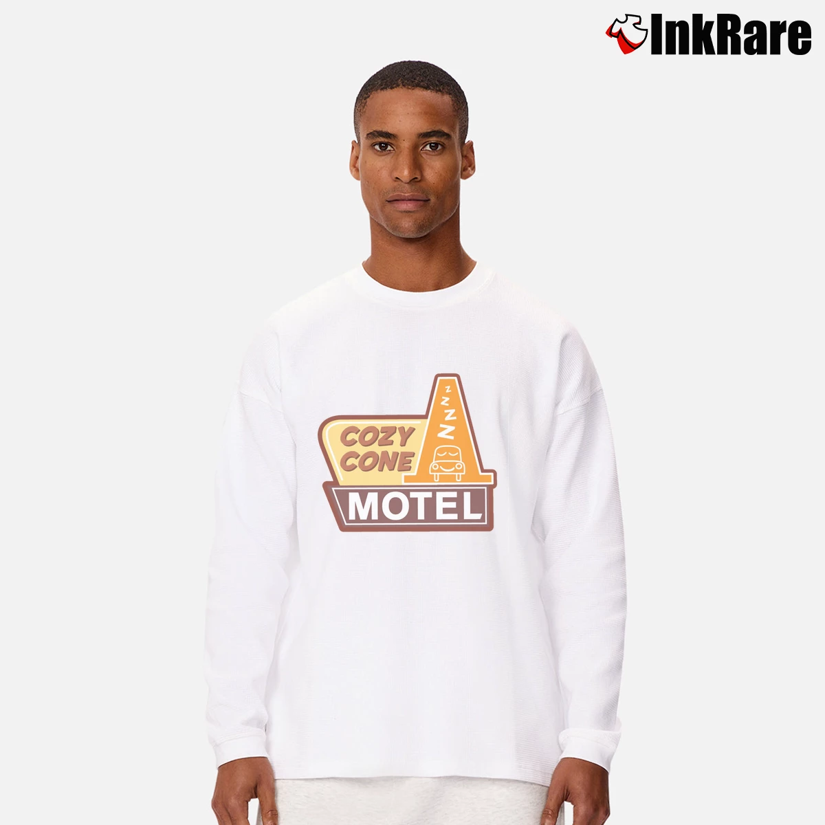 Cozy Cone Motel Men’s Long-Sleeve Tee in white – Versatile Layering Men’s Cozy Cone Motel Long-Sleeve Shirt in white | Sleek, Lightweight, Year-Round Wear
