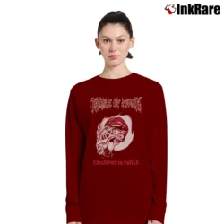 Women’s Cradle Of Filth Existence Is Futile Long-Sleeve Top in maroon | Sleek, Versatile, All-Season