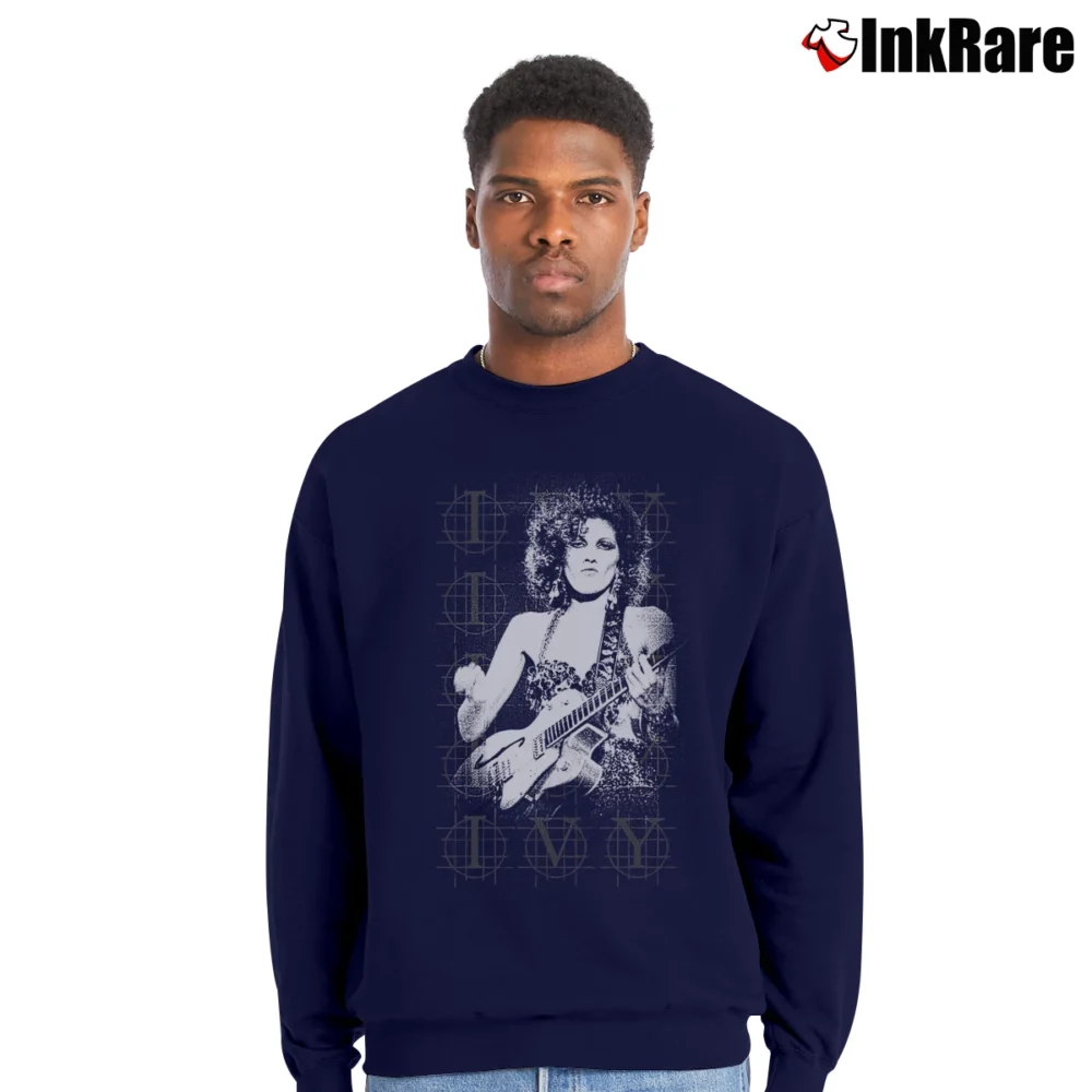 Men’s Cramps Poison Ivy Crewneck Sweatshirt in navy | Cozy Fabric, Clean Style