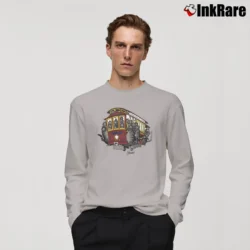 Men’s Crazy Kliban Cat Cartoon Long-Sleeve Shirt in sport grey | Sleek, Lightweight, Year-Round Wear
