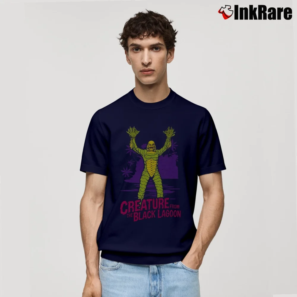 Men’s Creature From The Black Lagoon Universal Monsters Classic T-Shirt in navy | Soft, Breathable Everyday Wear