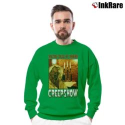 Men’s Creepshow Jolting Tales Of Horror Crewneck Sweatshirt in irish green | Cozy Fabric, Clean Style
