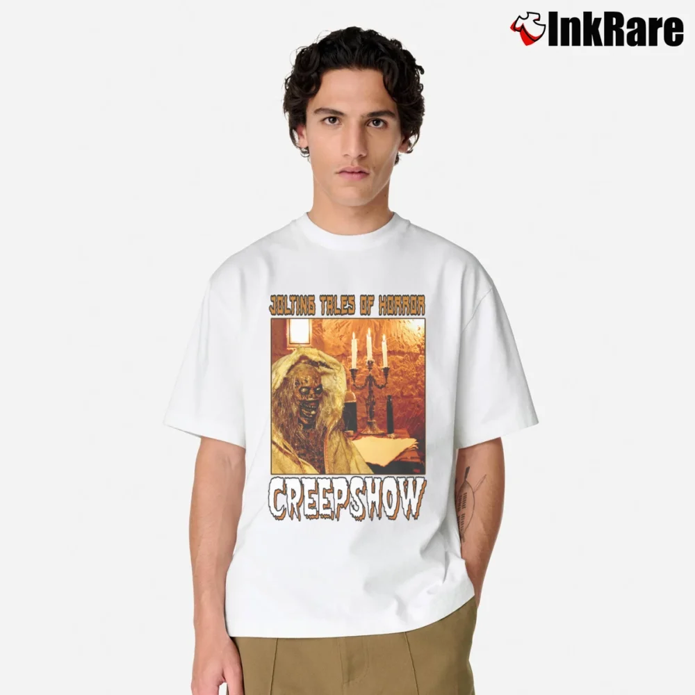 Men’s Creepshow Jolting Tales Of Horror Classic T-Shirt in white | Soft, Breathable Everyday Wear