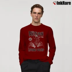 Men’s Creepshow Return Of The Living Dead Long-Sleeve Shirt in maroon | Sleek, Lightweight, Year-Round Wear