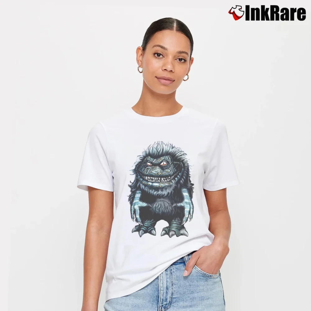 Women’s Critters Horror Movie Signature T-Shirt in white | Soft, Flattering Fit