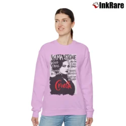 Women’s Cruella Estella Miller Cruella De Vil Disney Emma Stone Movie Relaxed Sweatshirt in light pink | Soft, Laid-Back Vibe