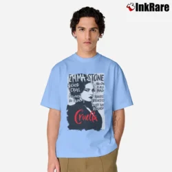 Men’s Cruella Estella Miller Cruella De Vil Disney Emma Stone Movie Classic T-Shirt in light blue | Soft, Breathable Everyday Wear