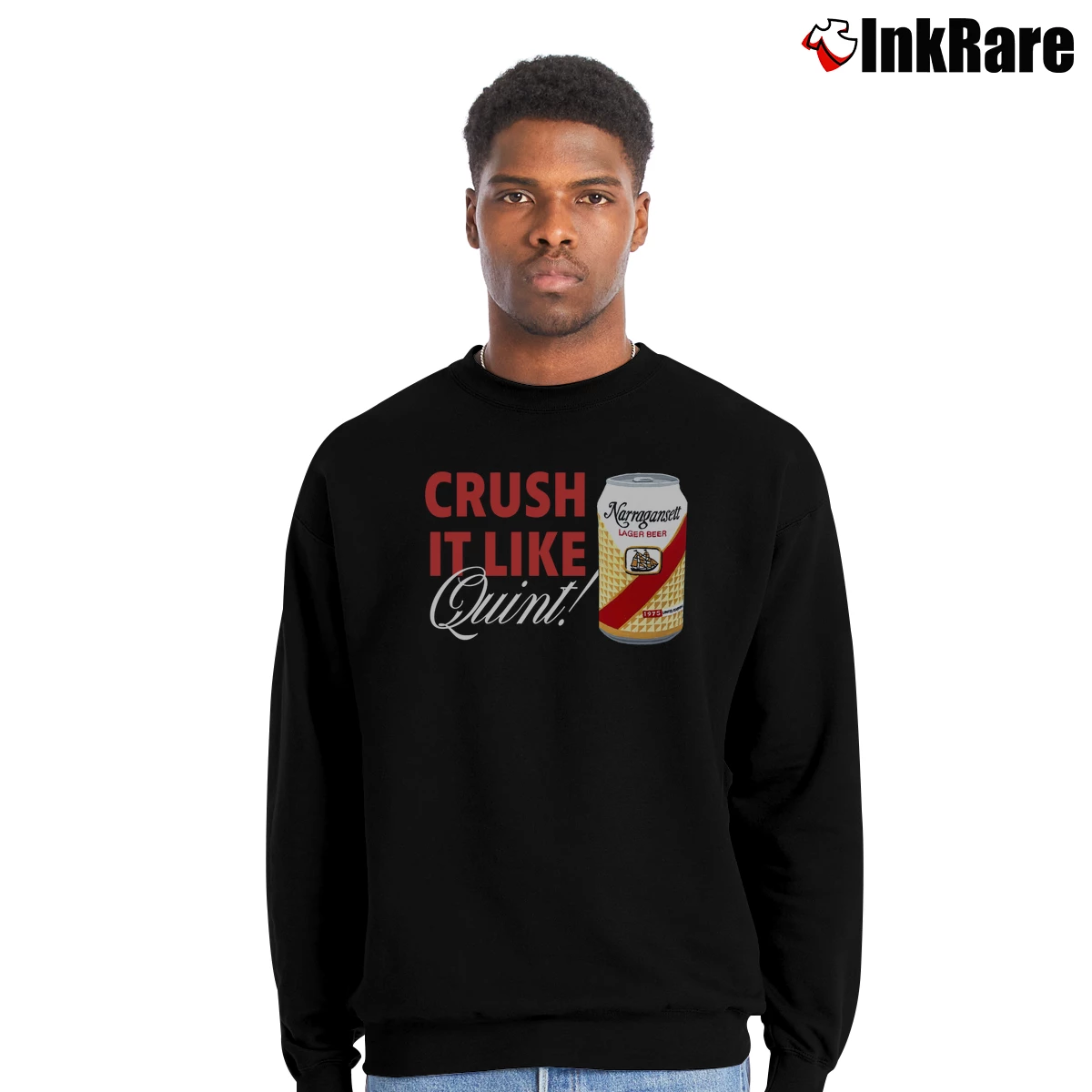 Crush It Like Quint Men’s Crewneck Sweatshirt in black – Soft & Durable Men’s Crush It Like Quint Crewneck Sweatshirt in black | Cozy Fabric, Clean Style