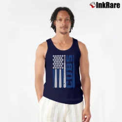 Men’s Cubs Baseball Mascot SVG Cricut Cutting File Tank Top in navy | Breathable, Active-Friendly Design