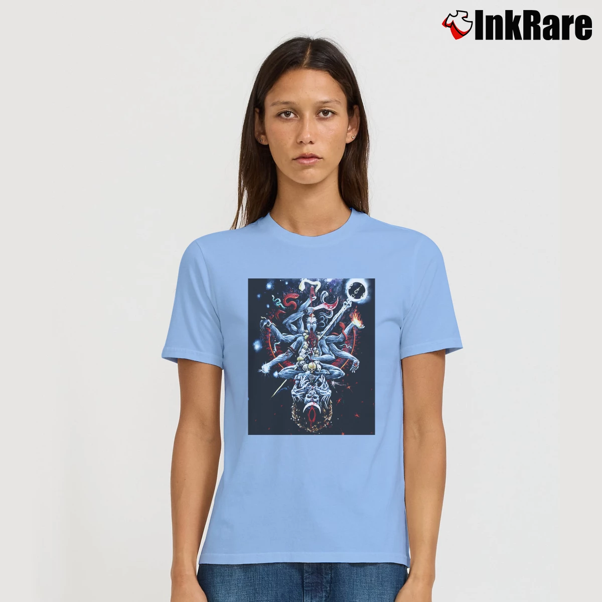 Women’s Cult of Fire Ascetic Meditation of Death T-Shirt in light blue | Soft, Flattering Fit