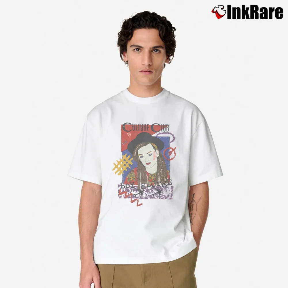 Men’s Culture Club 1984 Boy George Classic T-Shirt in white | Soft, Breathable Everyday Wear