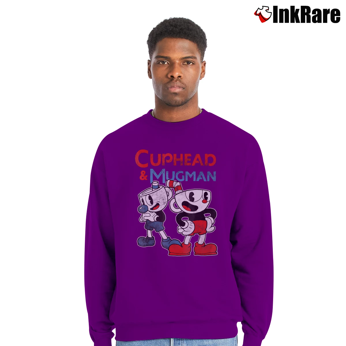 Cuphead And Mugman Men’s Crewneck Sweatshirt in purple – Soft & Durable Men’s Cuphead And Mugman Crewneck Sweatshirt in purple | Cozy Fabric, Clean Style