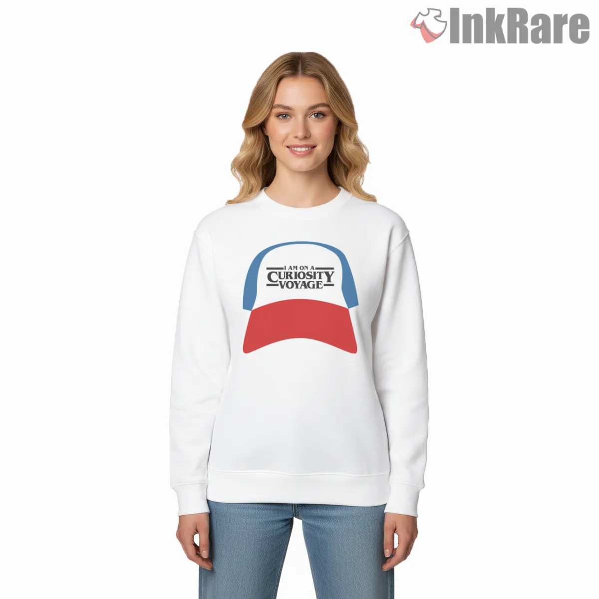 Curiosity Voyage Dustin Hat Tribute Shirt on graphic shirt for women graphic tee