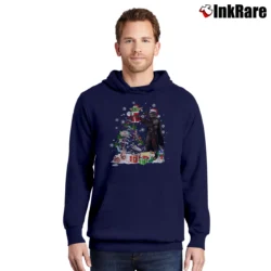Men’s Cute Baby Yoda Mandalorian Christmas Star Wars Pullover Hoodie in navy | Cozy, Durable, Modern Fit