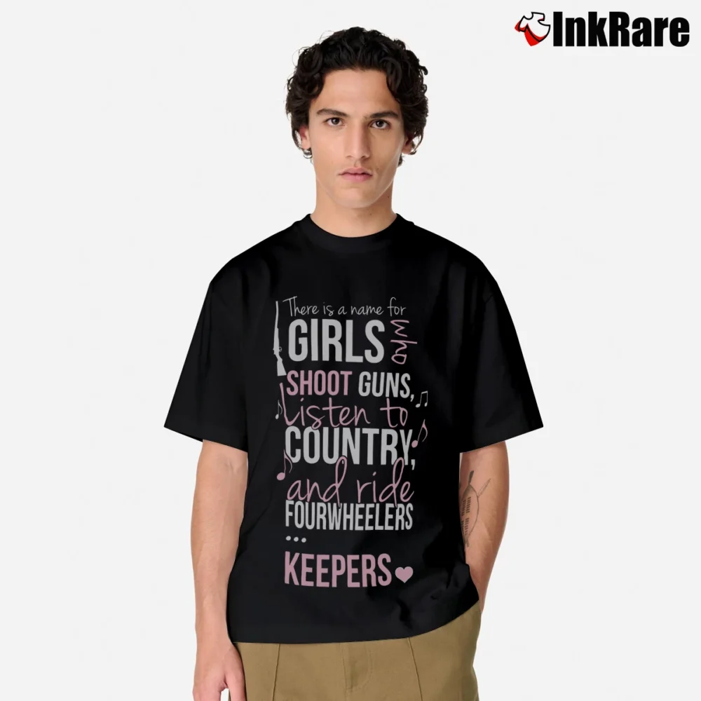 Men’s Cute N Country Girls Who Shoot Classic T-Shirt in black | Soft, Breathable Everyday Wear