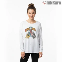 Cyber Rangers Futuristic Robot Team Shirt on white long sleeve shirt for women graphic tee