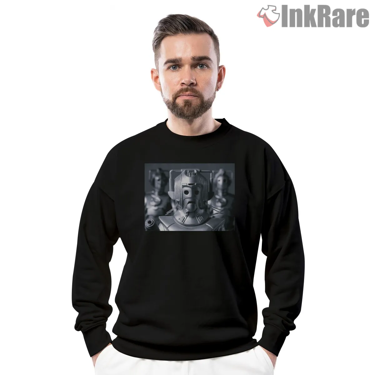 Cyberman Classic Black And White Sci Fi Portrait Shirt Cyberman Classic Black And White Sci Fi Portrait Shirt on graphic shirt for men graphic tee