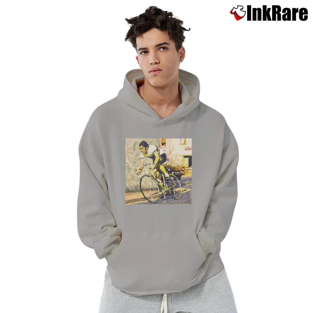 Men’s Cycling Legend Eddy Merckx for Road Racing Fans Pullover Hoodie in sport grey | Cozy, Durable, Modern Fit