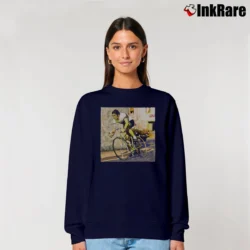Women’s Cycling Legend Eddy Merckx for Road Racing Fans Relaxed Sweatshirt in navy | Soft, Laid-Back Vibe