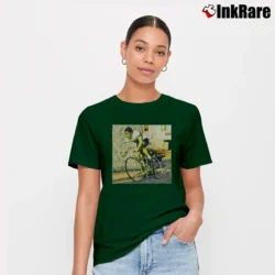 Women’s Cycling Legend Eddy Merckx for Road Racing Fans Signature T-Shirt in forest green | Soft, Flattering Fit