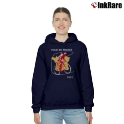 Women’s Cycling Tour de France Vintage for Bike Racing Fans Cozy Hoodie in navy | Warm, Structured, Stylish