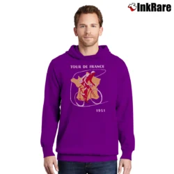 Men’s Cycling Tour de France Vintage for Bike Racing Fans Pullover Hoodie in purple | Cozy, Durable, Modern Fit
