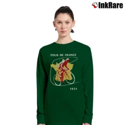 Women’s Cycling Tour de France Vintage for Bike Racing Fans Long-Sleeve Top in forest green | Sleek, Versatile, All-Season