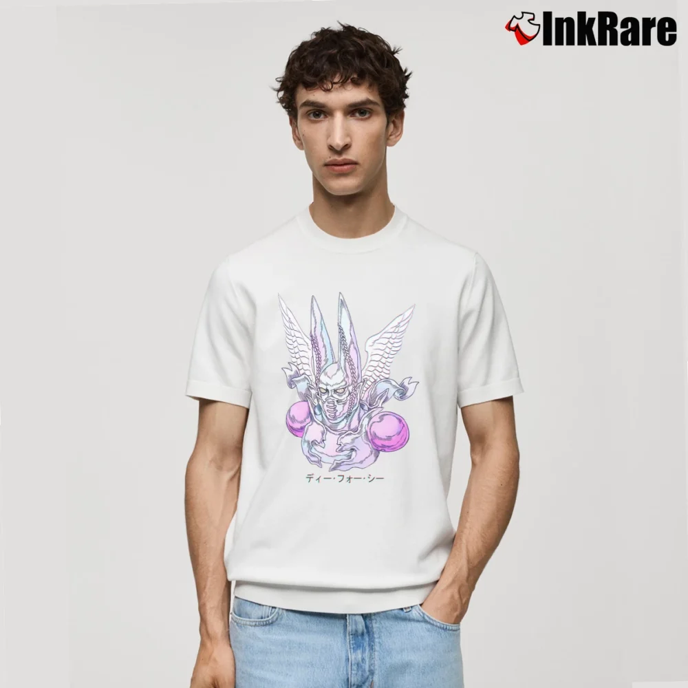 Men’s D4C Dirty Deeds Done Dirt Cheap JoJo's Bizzare Adventure Classic T-Shirt in white | Soft, Breathable Everyday Wear