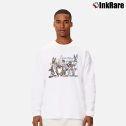 Men’s Da Crew Looney Tunes Long-Sleeve Shirt in white | Sleek, Lightweight, Year-Round Wear