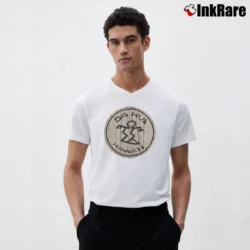 Men’s Da Hui Rootsman V-Neck Tee in white | Sharp, Breathable, Everyday Staple