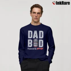 Men’s Dad Bod Powered By Budweiser Long-Sleeve Shirt in navy | Sleek, Lightweight, Year-Round Wear