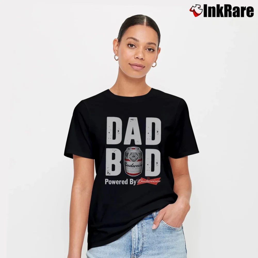 Women’s Dad Bod Powered By Budweiser Signature T-Shirt in black | Soft, Flattering Fit