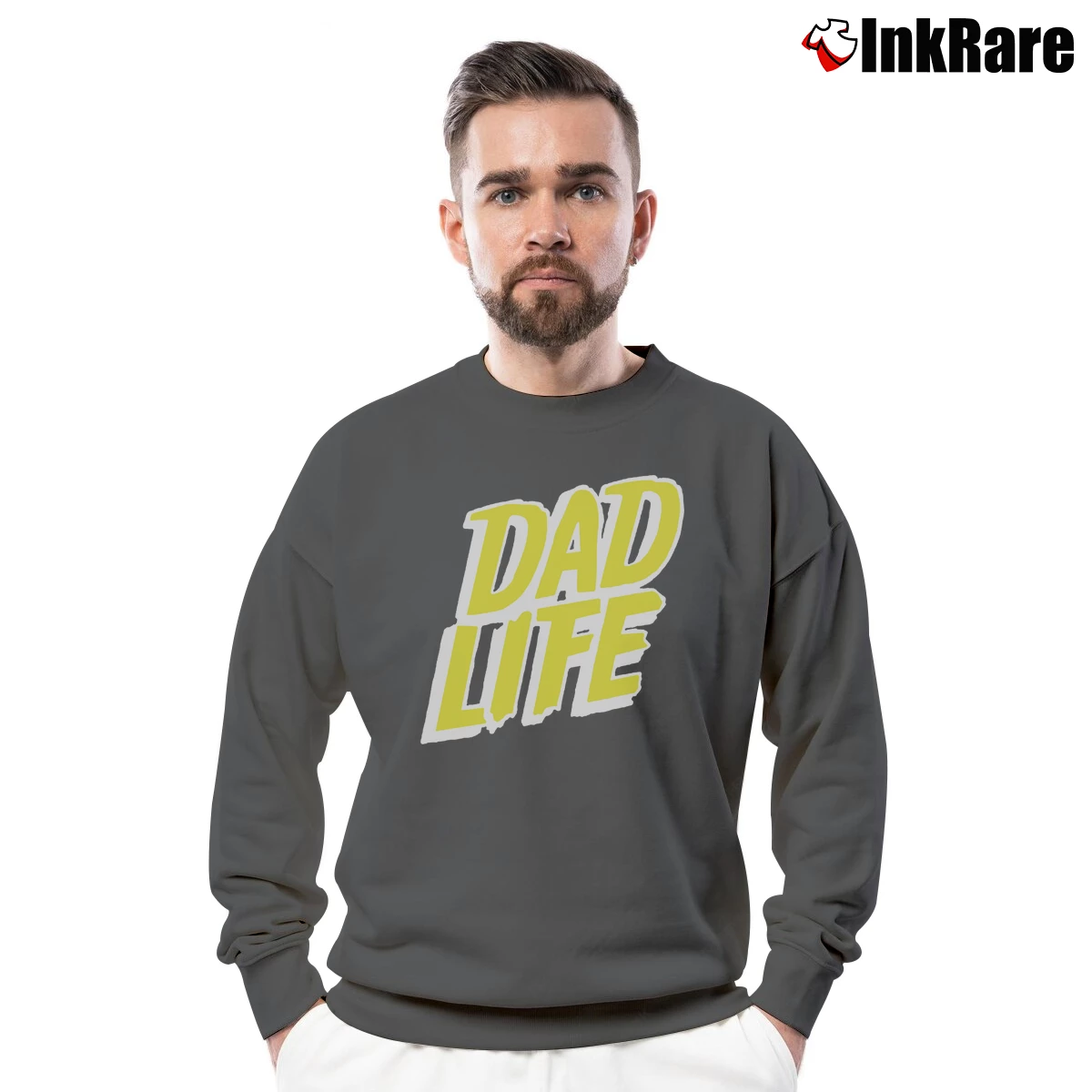 Men’s Dad Life Crewneck Sweatshirt in charcoal | Cozy Fabric, Clean Style