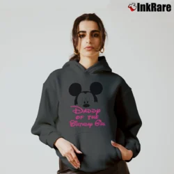 Women’s Dad Of The Birthday Girl Mickey Mouse Family Party Cozy Hoodie in charcoal | Warm, Structured, Stylish
